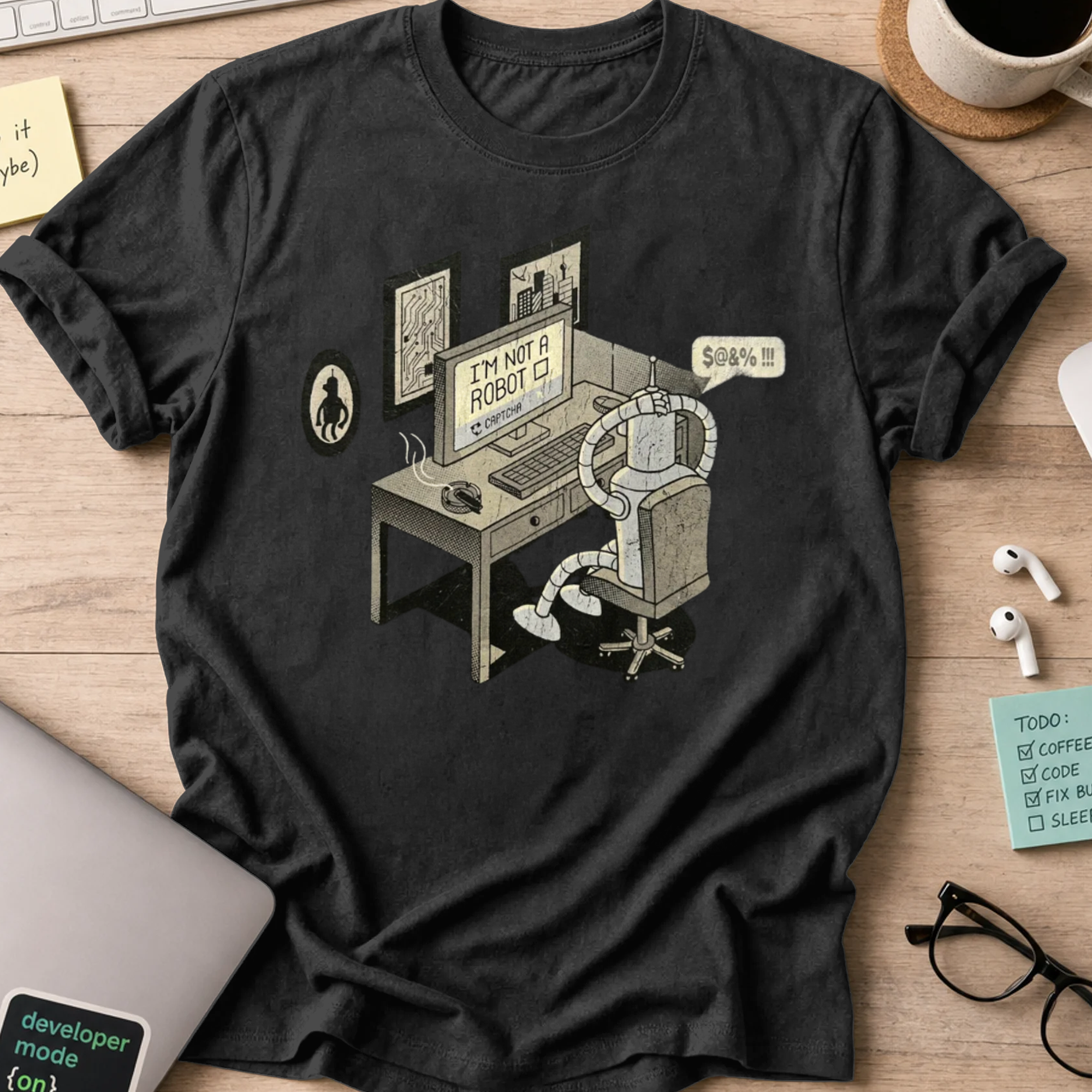 I'm Not A Robot Captcha Shirt - Black
