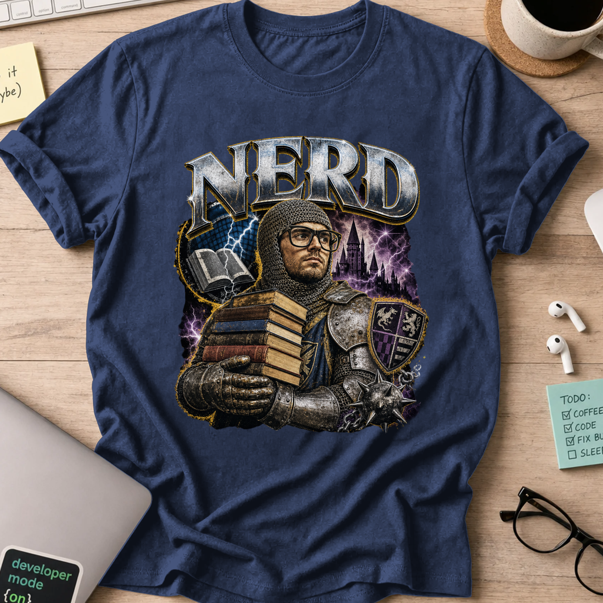 Nerd Collection Artwork 019 Shirt - Navy mockup