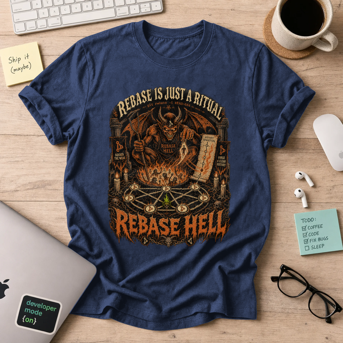 Rebase Hell Shirt — Navy