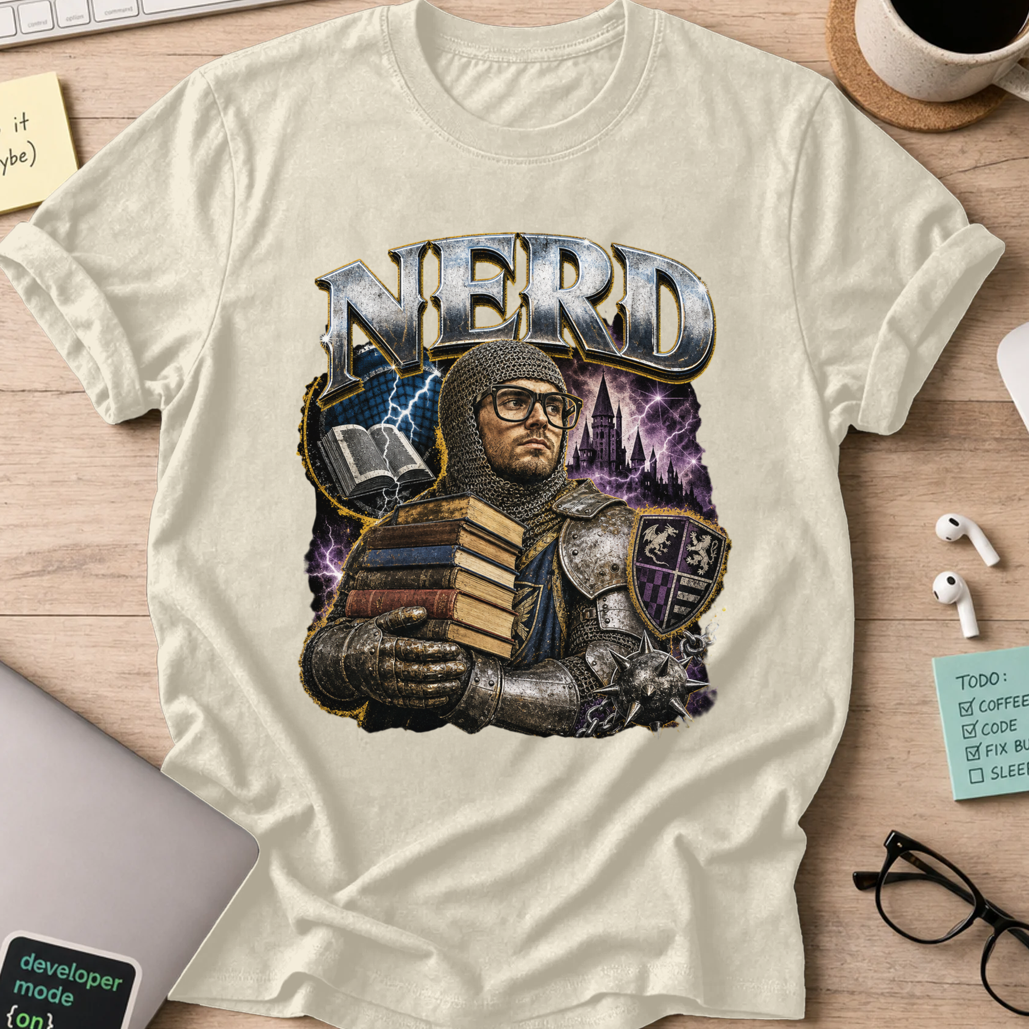 Nerd Collection Artwork 019 Shirt - Natural mockup