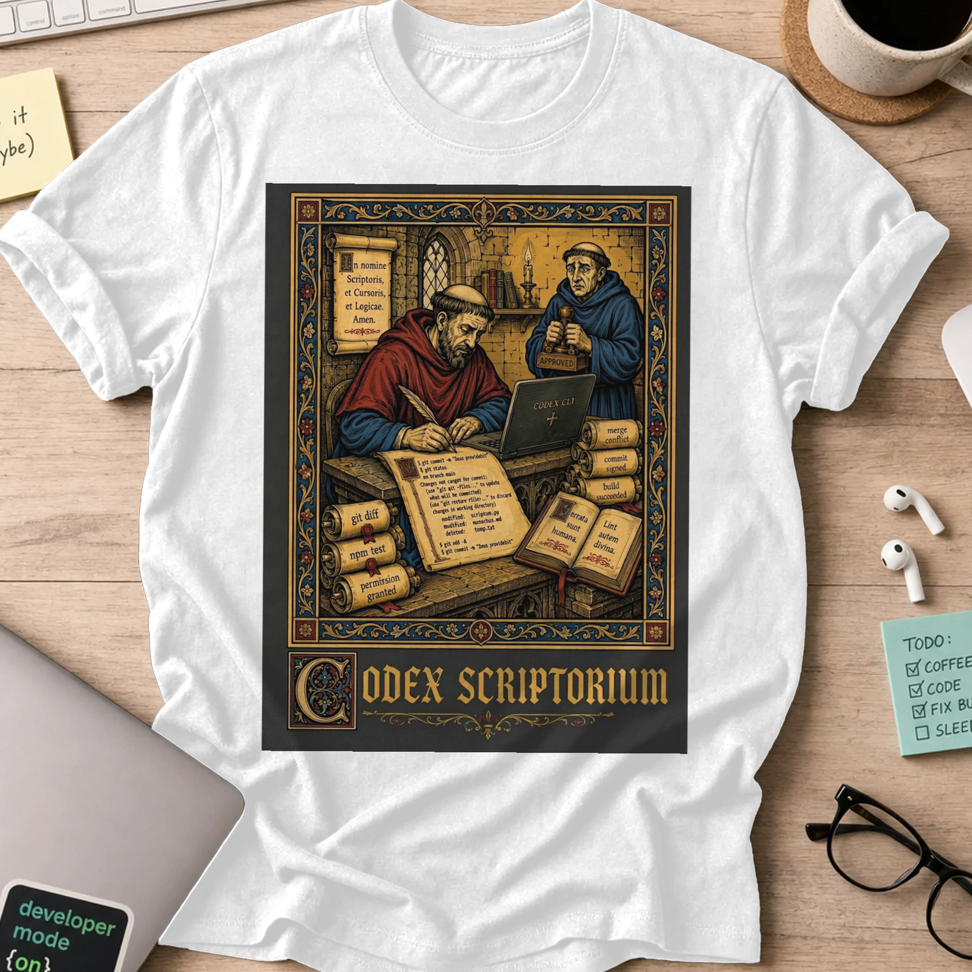 Codex Scriptorium Shirt — White