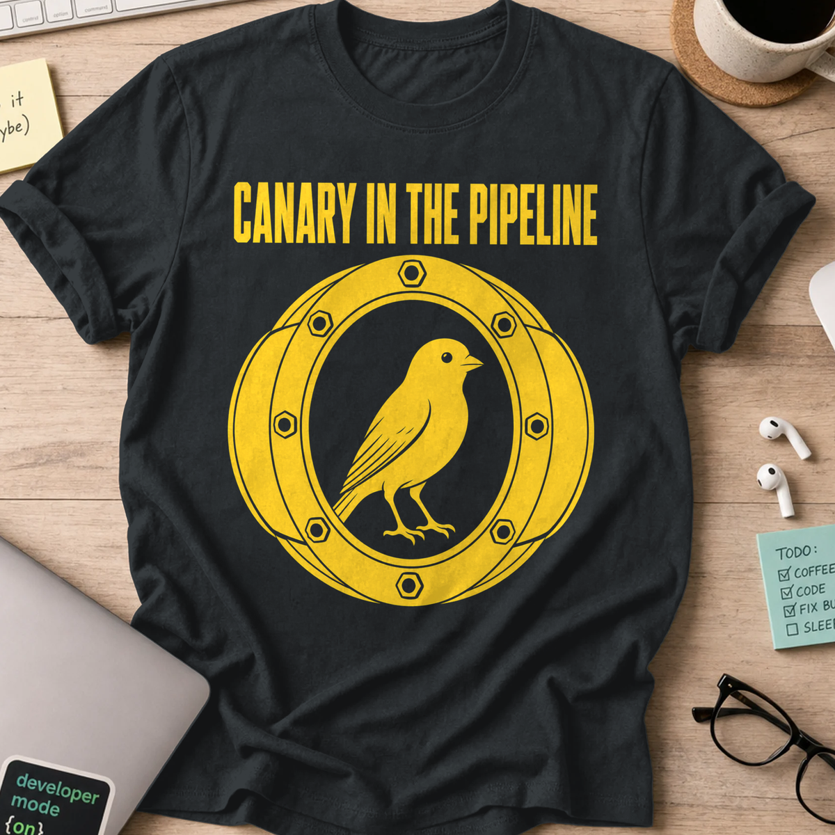 Canary in the Pipeline Shirt — Black