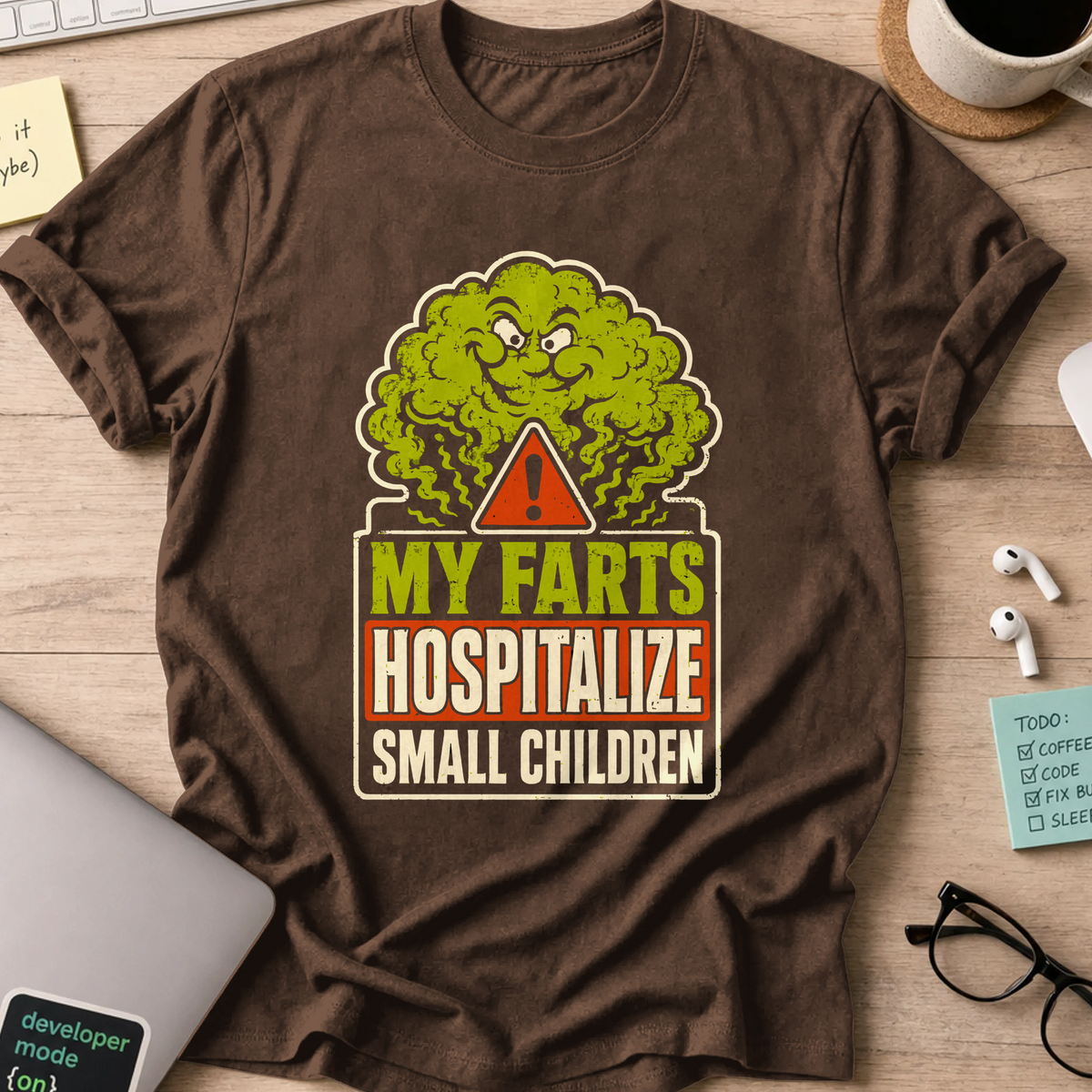 Nerd Collection Artwork 001 Shirt - Dark Chocolate mockup