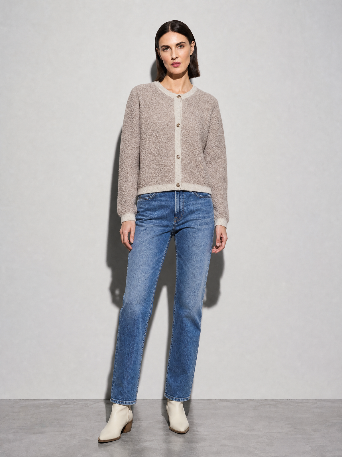 Women's Cardigan Textured Button Front