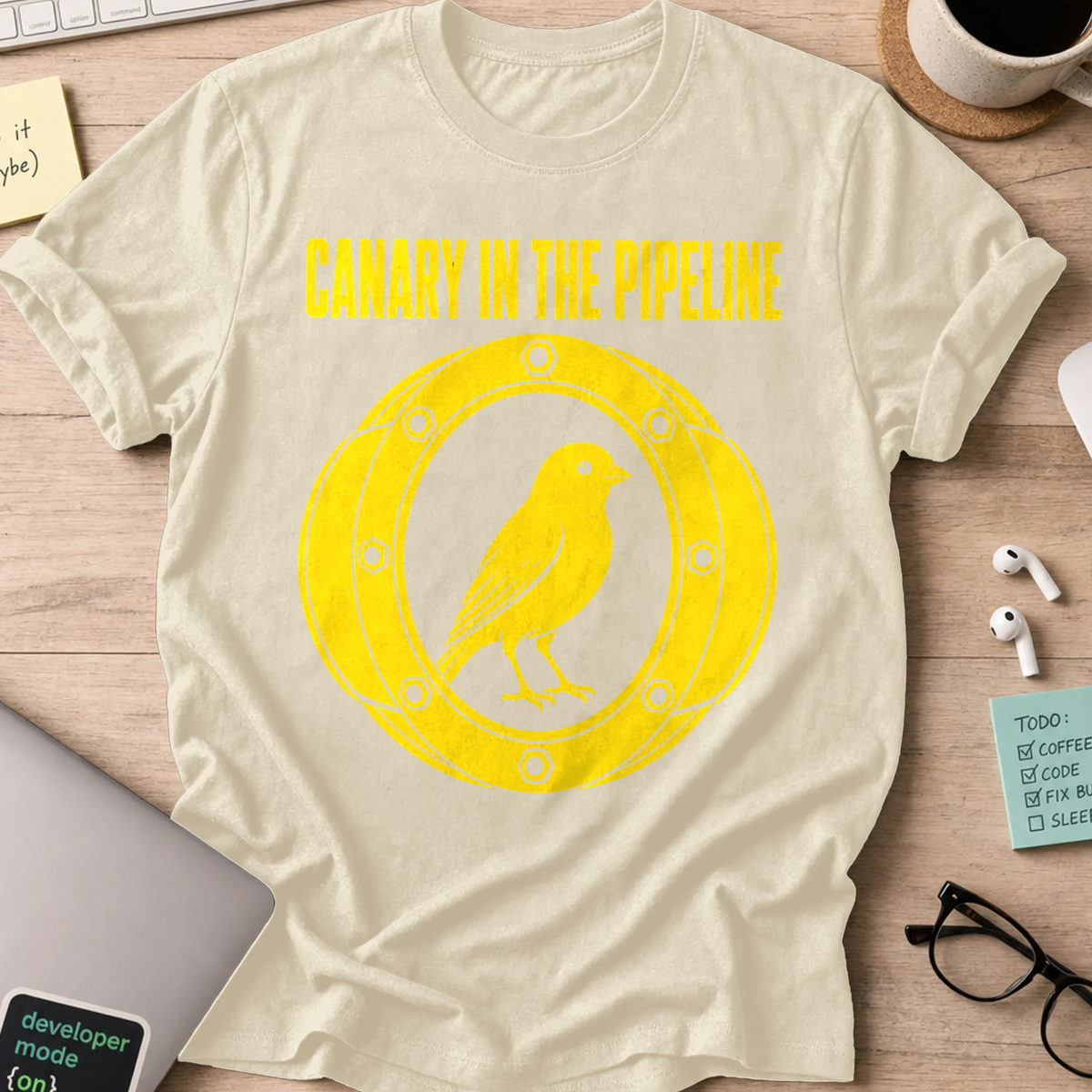 Canary in the Pipeline Shirt — Natural