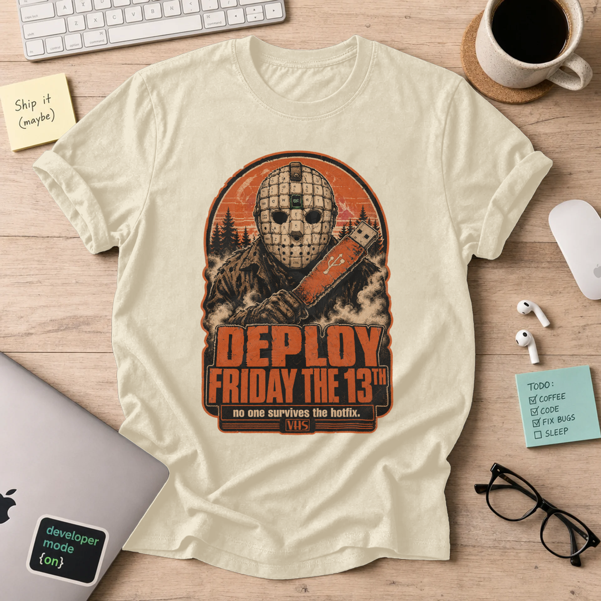 Deploy Friday the 13th Shirt — Natural