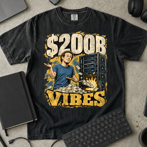 $200B Vibes Shirt — Black Comfort Colors 1717 flat lay