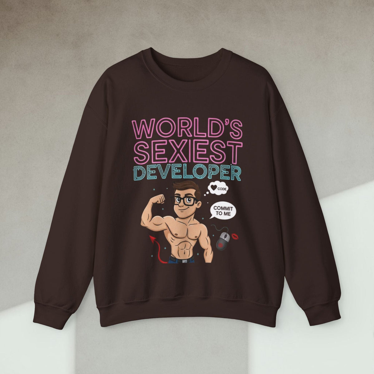 Code Culture world's sexiest developer sweatshirt funny programmer Sweatshirt in S — Code Culture developer clothing