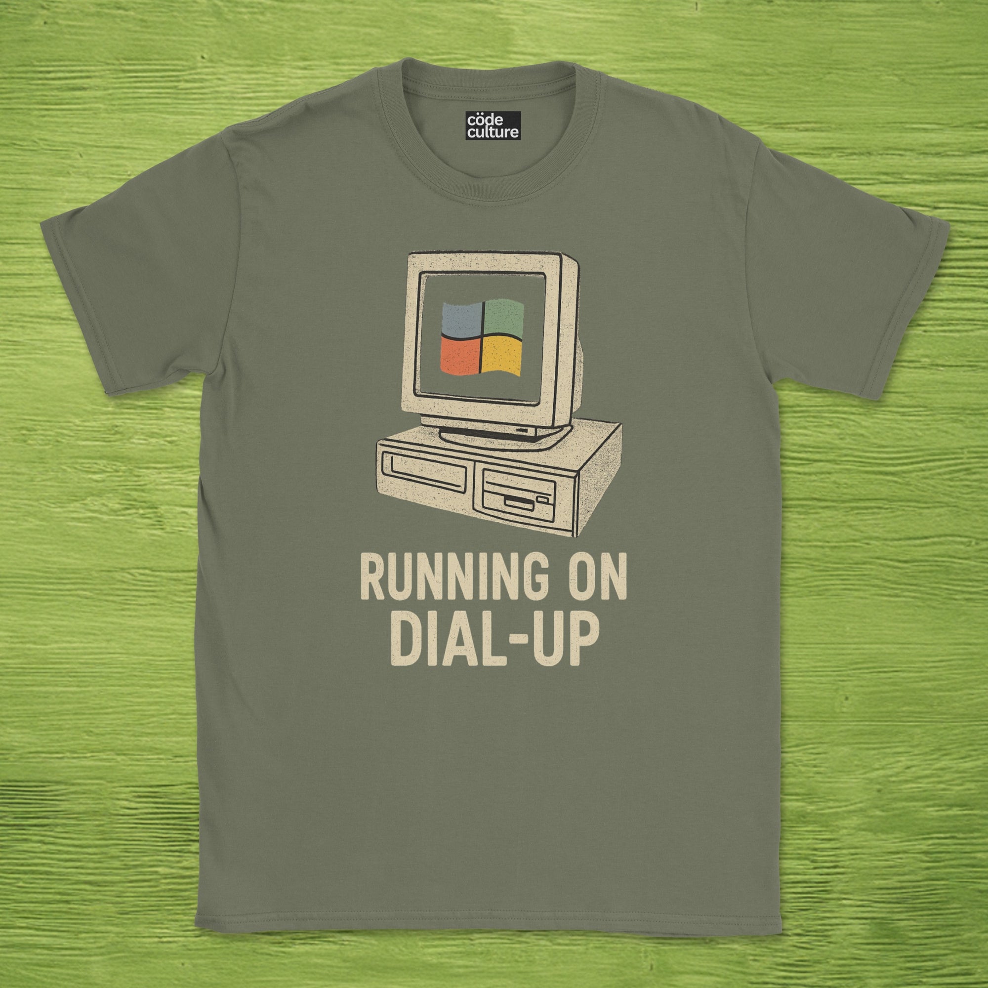 running on dial up shirt