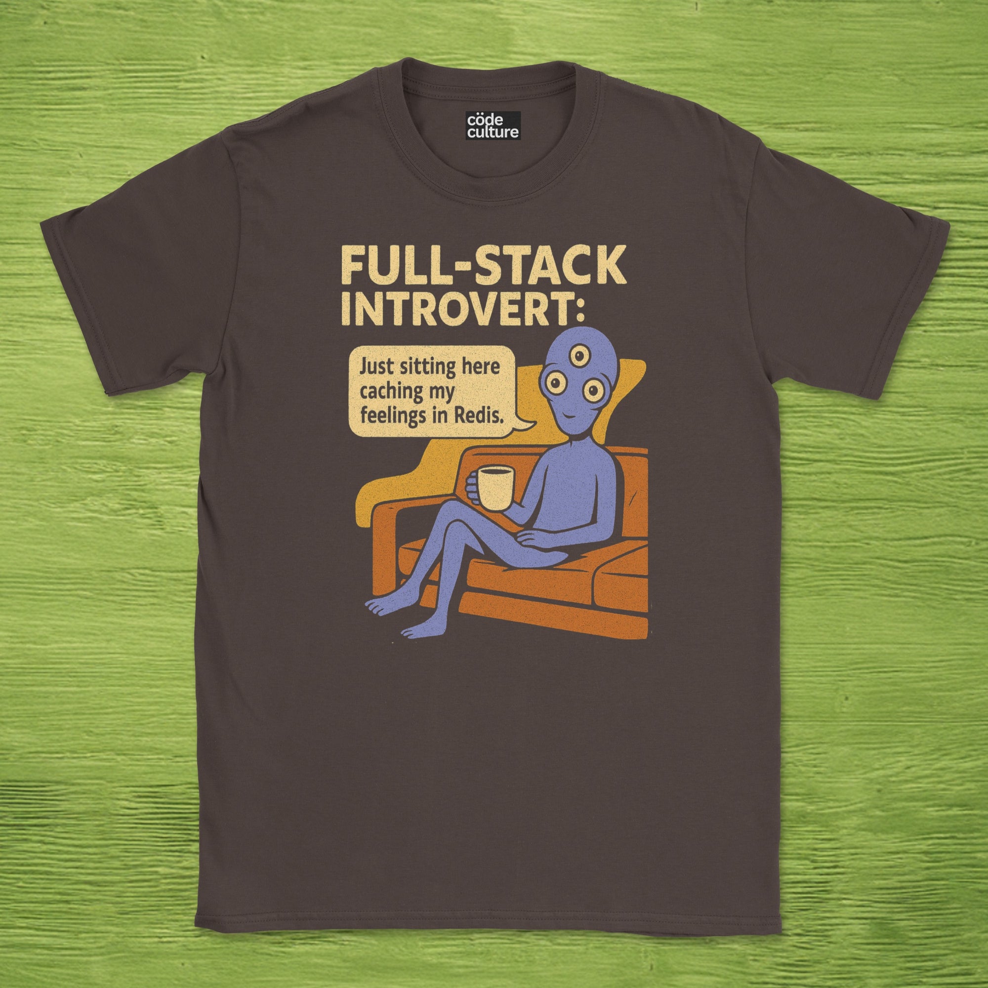 full stack introvert alien shirt