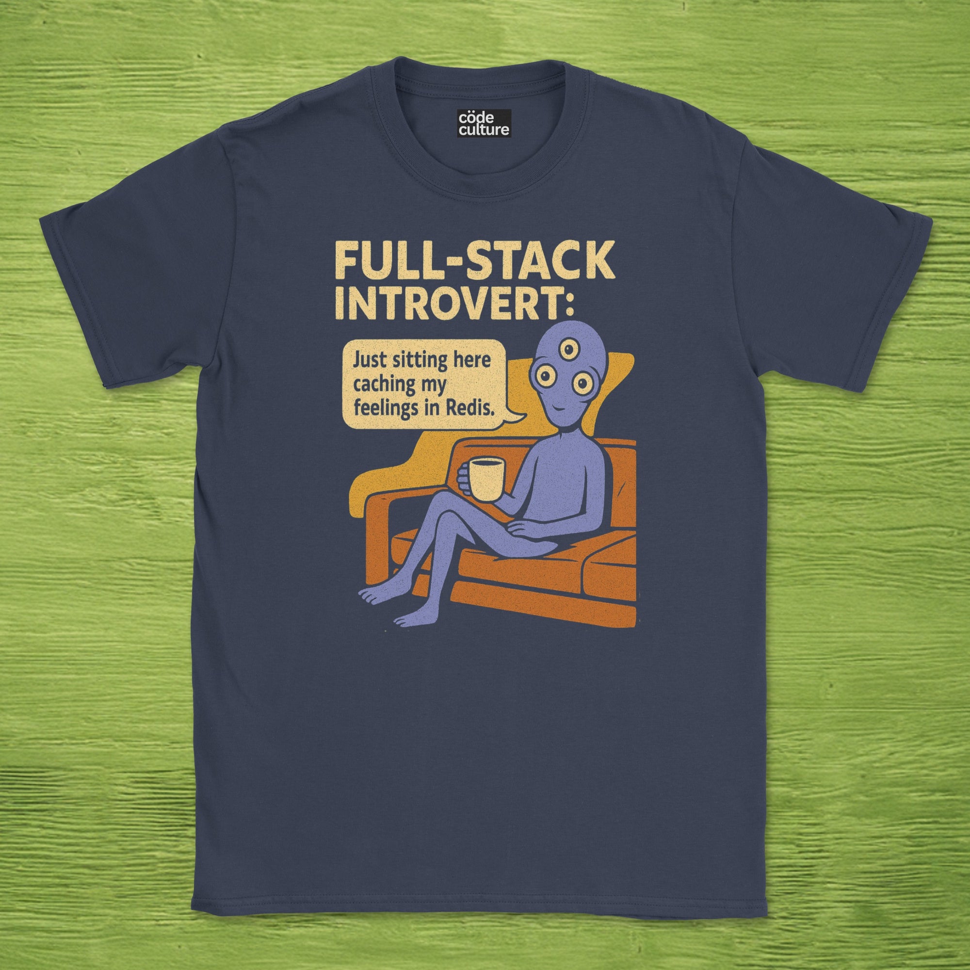 full stack introvert alien shirt