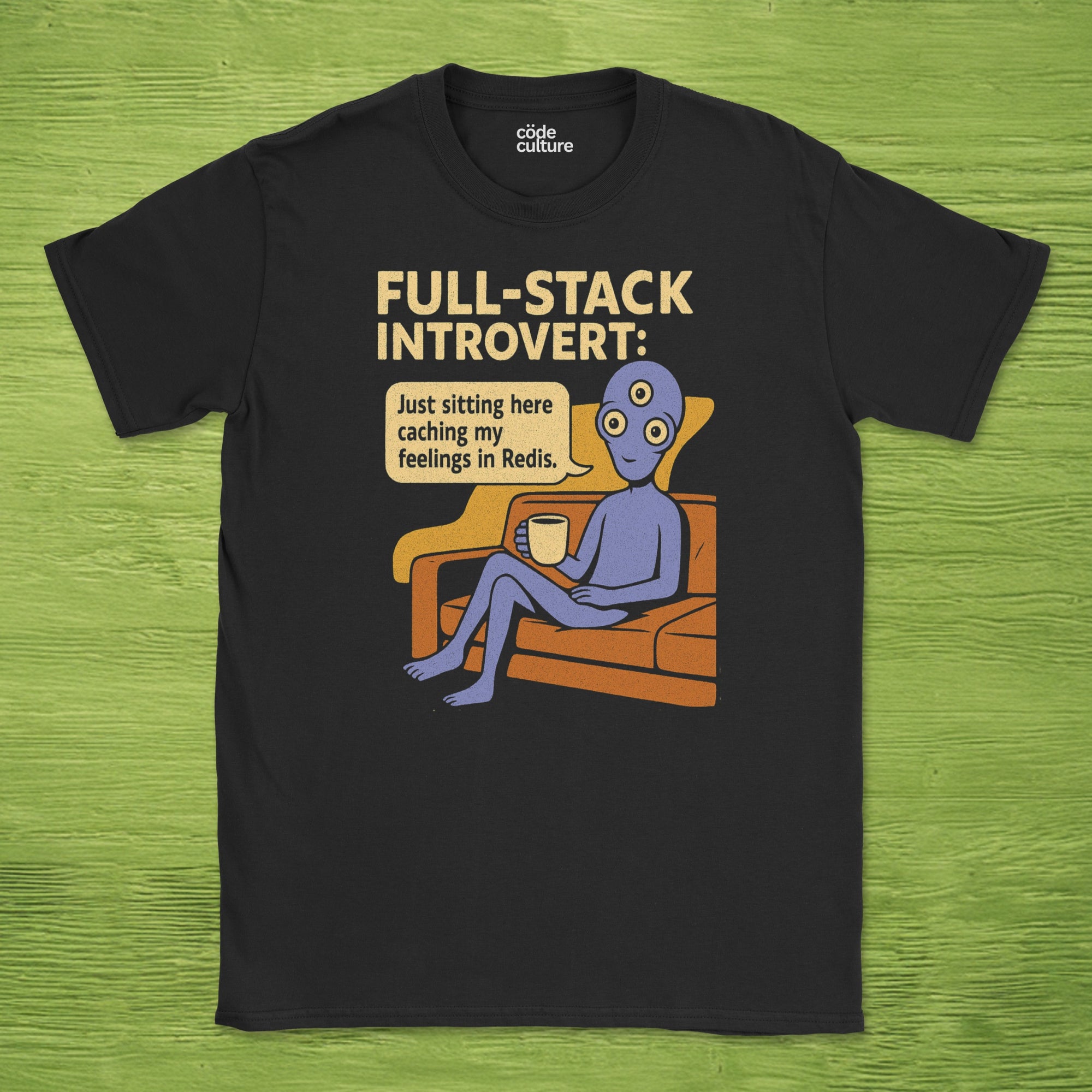 full stack introvert alien shirt