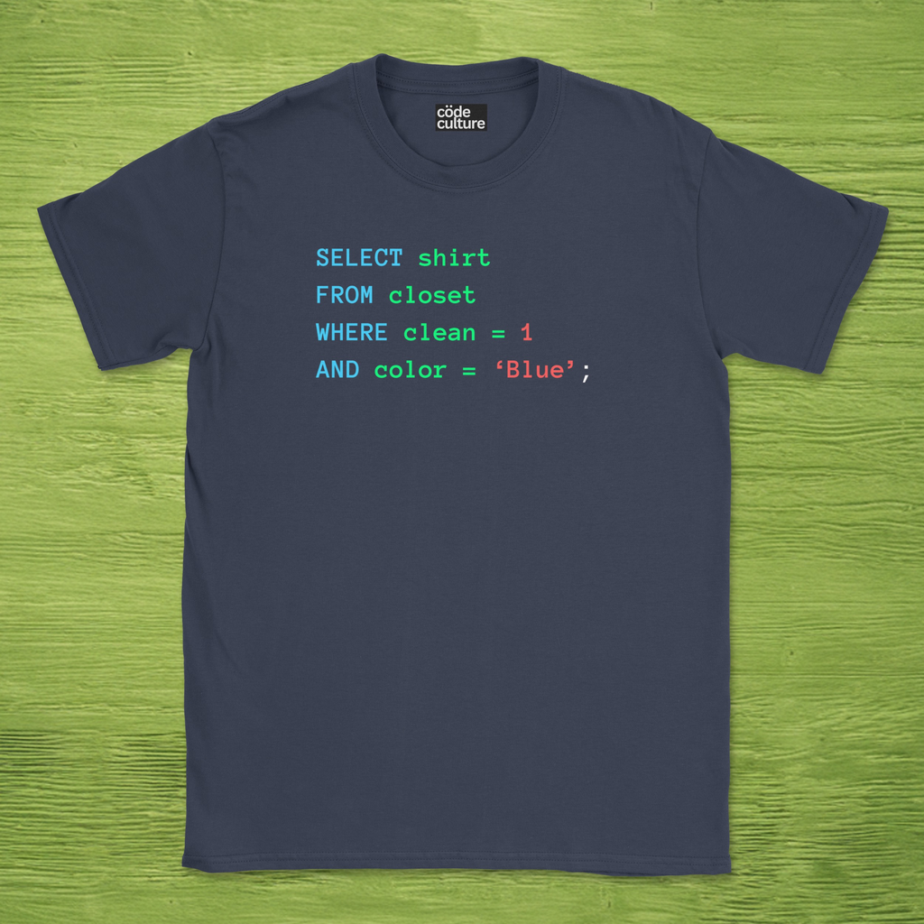 Querying my blue shirt