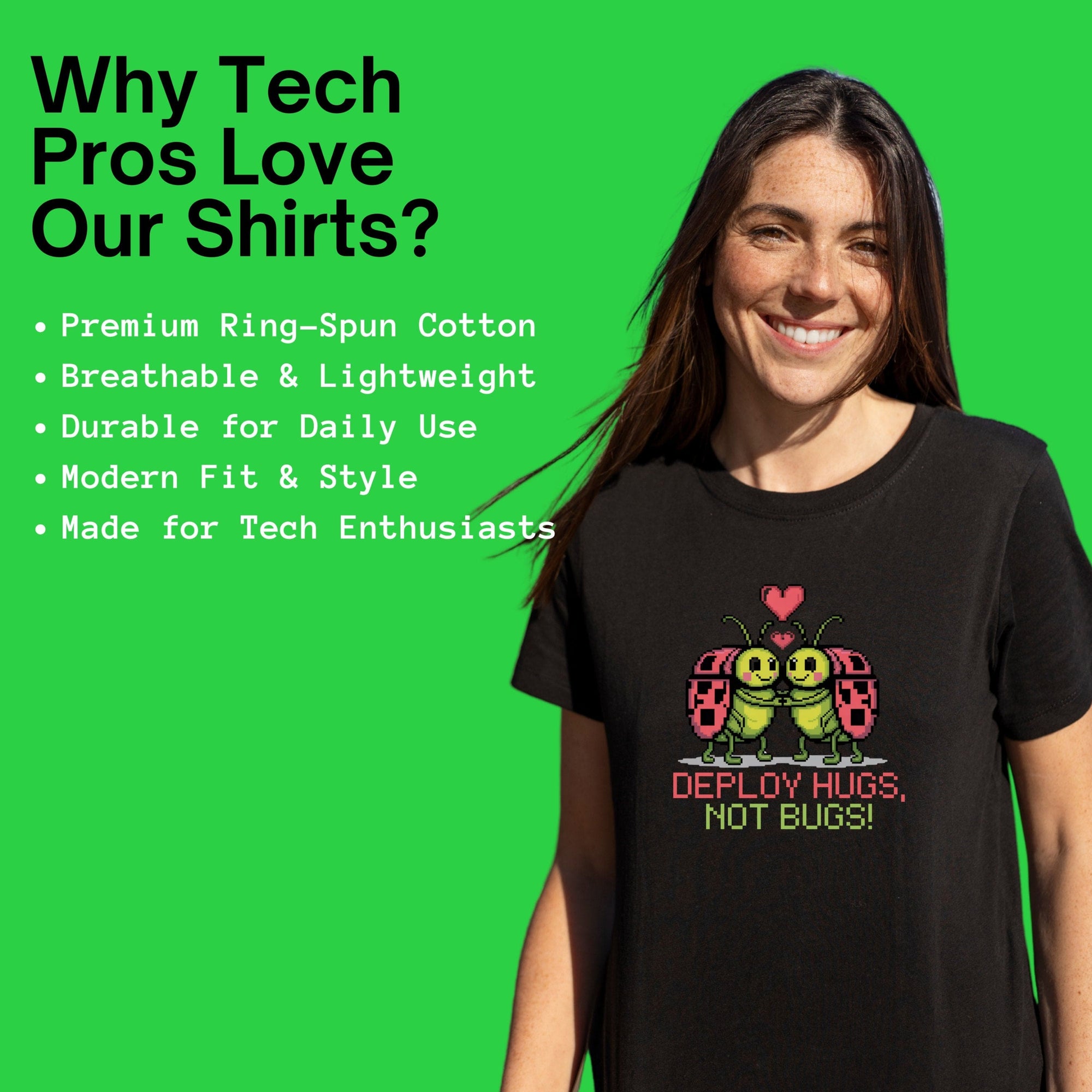 deploy hugs not bugs shirt