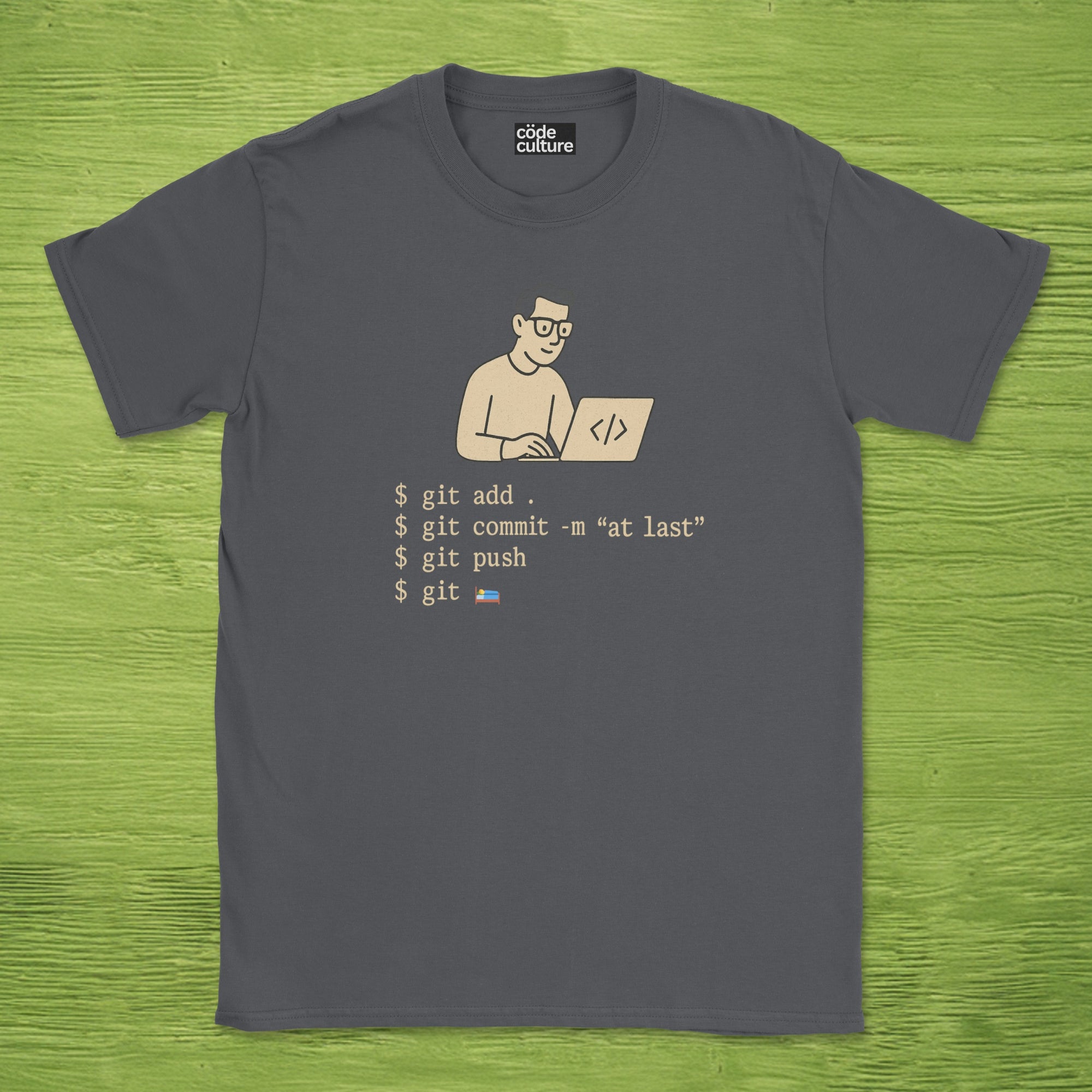 developer pushing late at night shirt