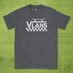 Code Culture VLANS shirt funny programmer T-Shirt in Dark Heather Grey — Code Culture developer clothing