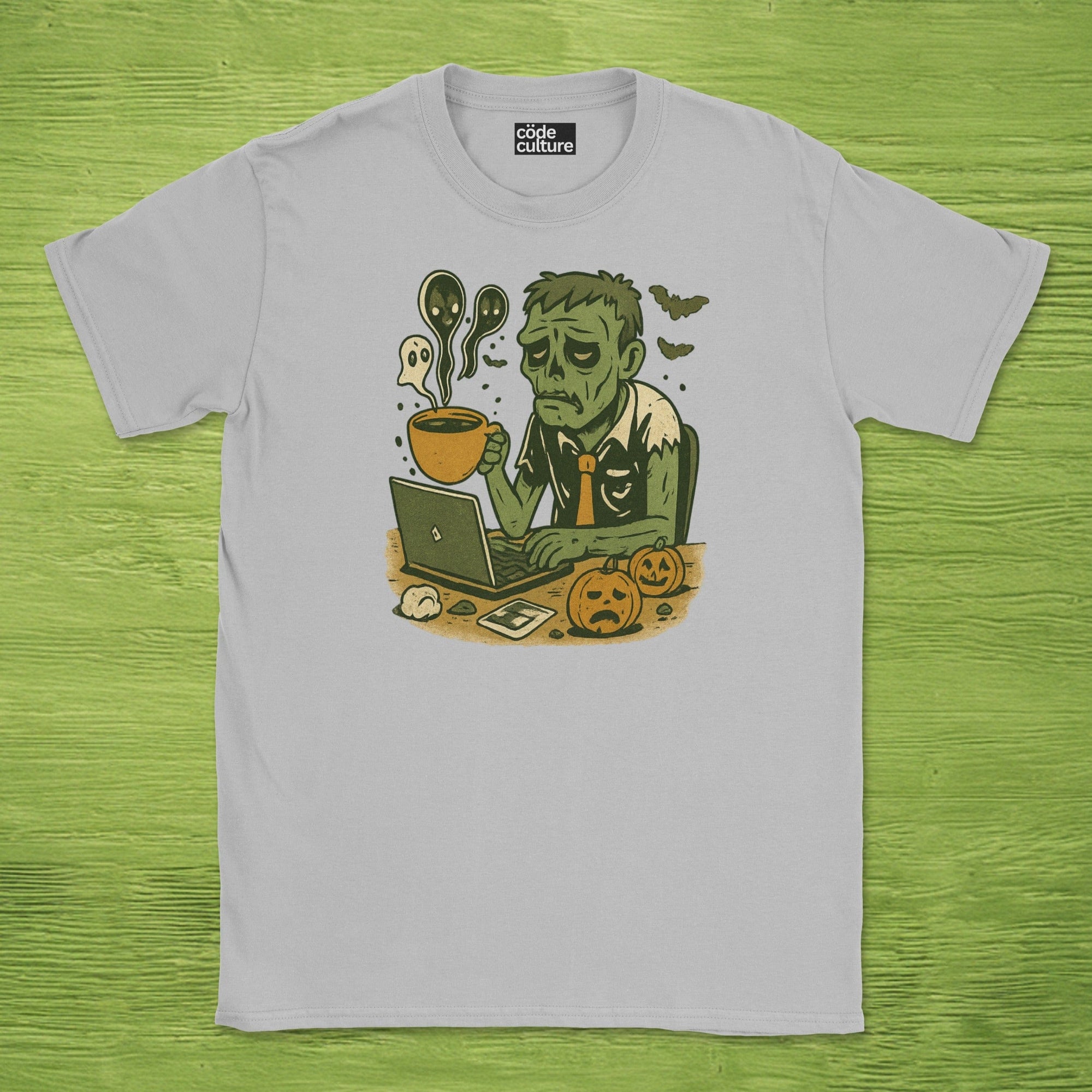 tired zombie developer shirt