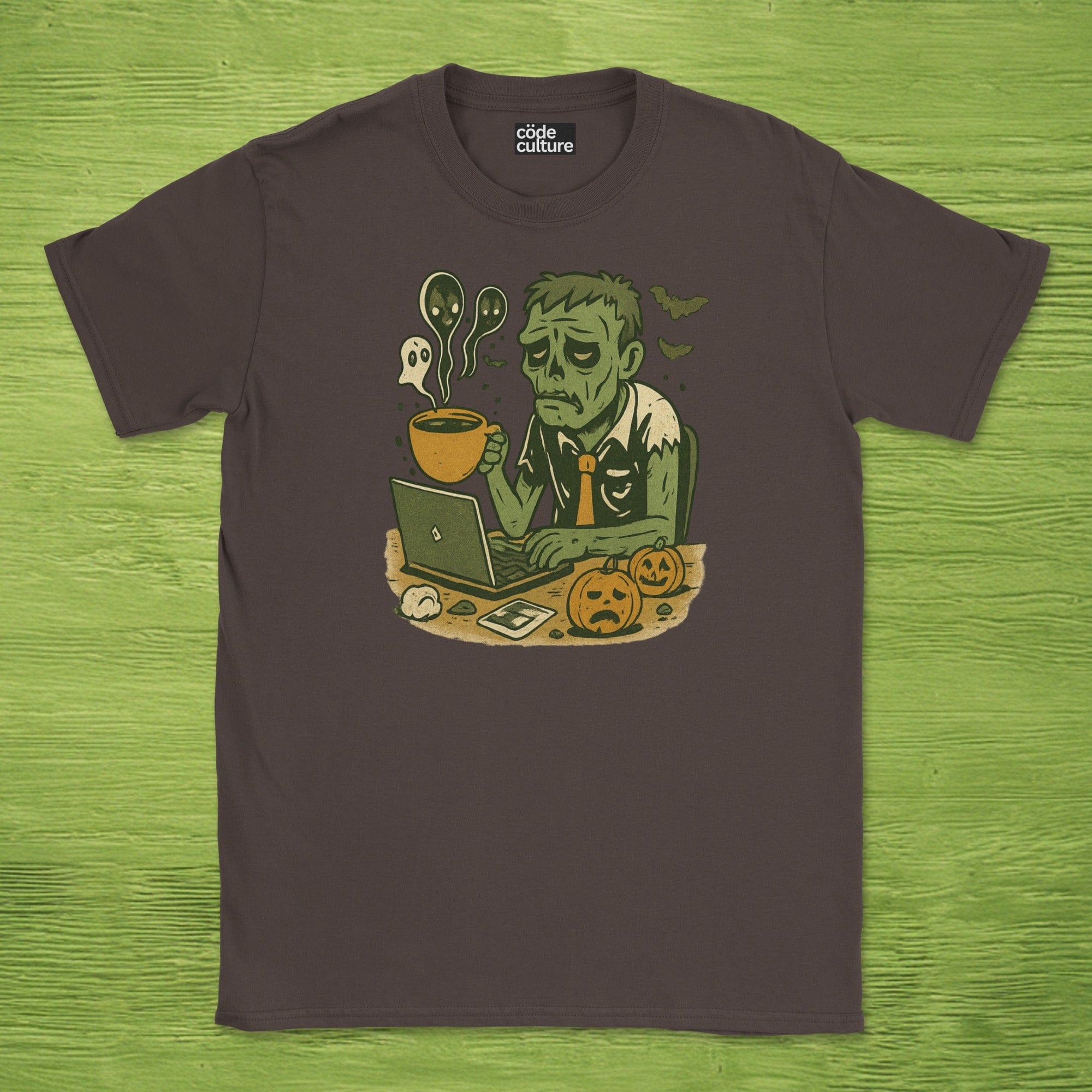 tired zombie developer shirt