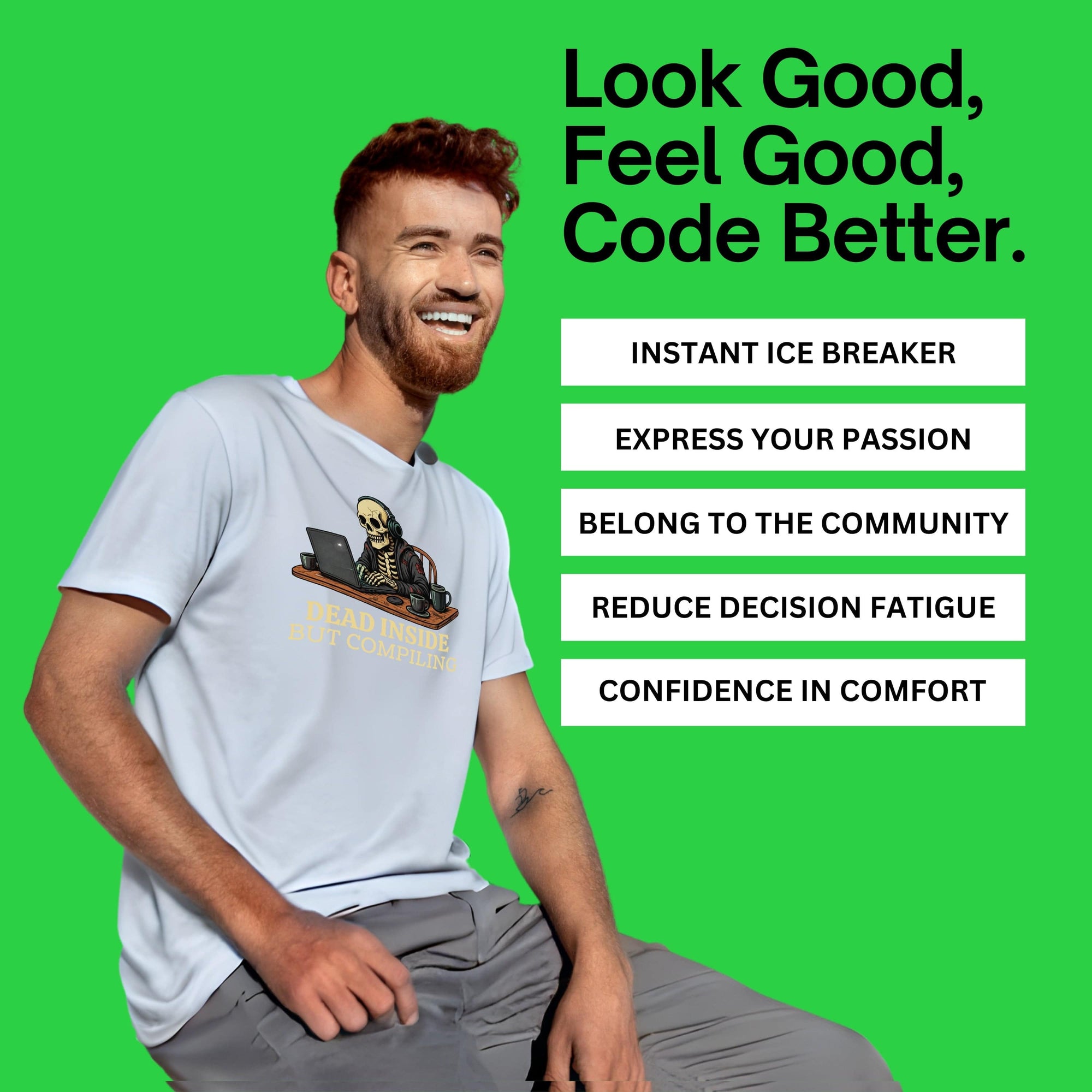dead inside but compiling shirt