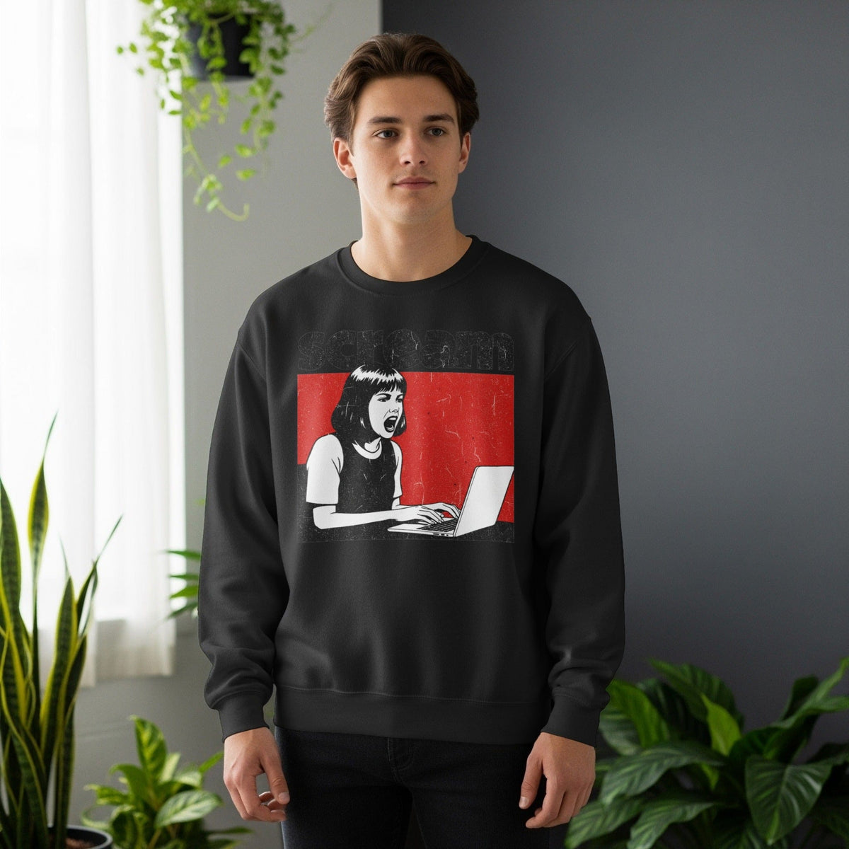 Code Culture scream sweatshirt funny programmer Sweatshirt in S — Code Culture developer clothing
