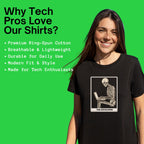 working skeleton developer shirt