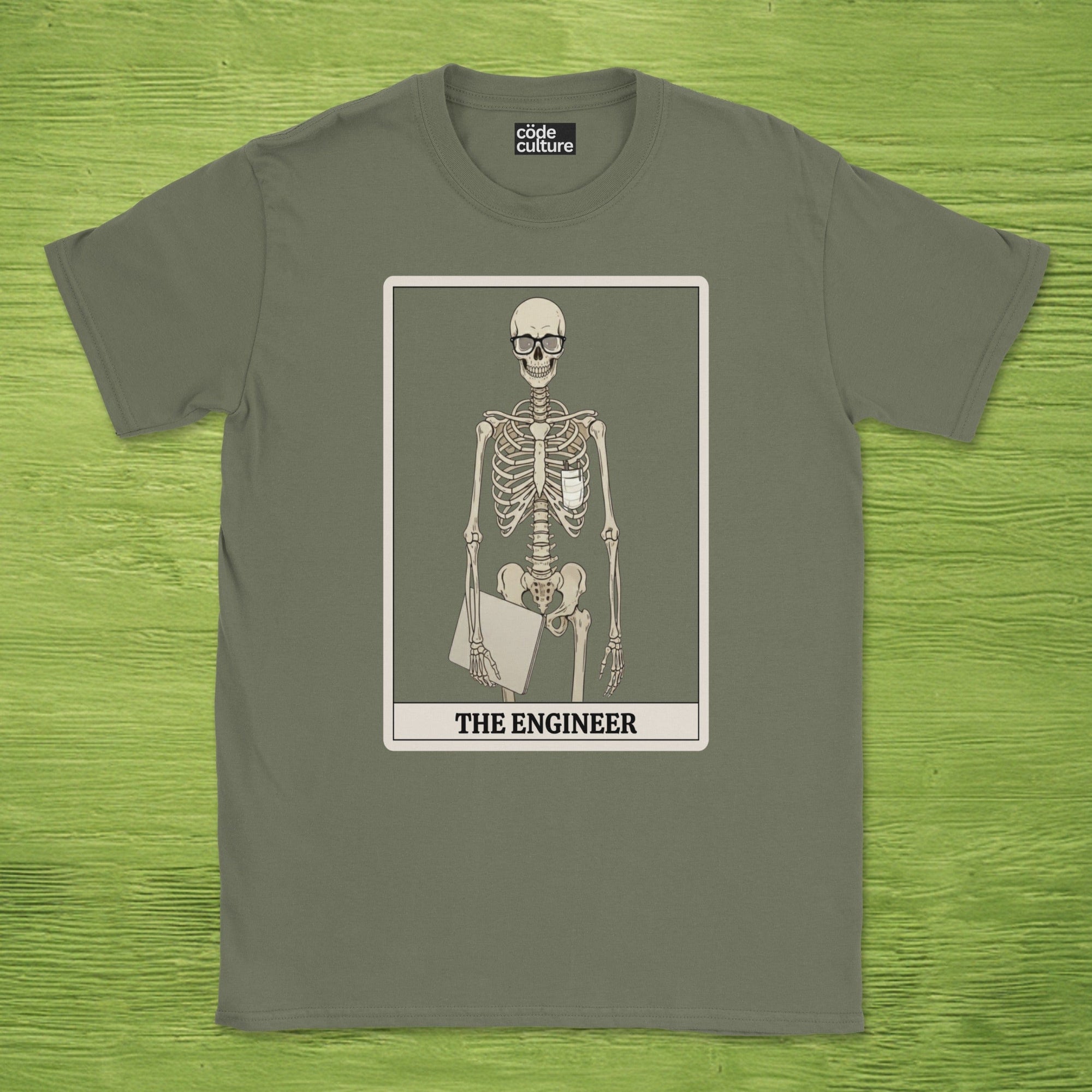 skeleton engineer shirt