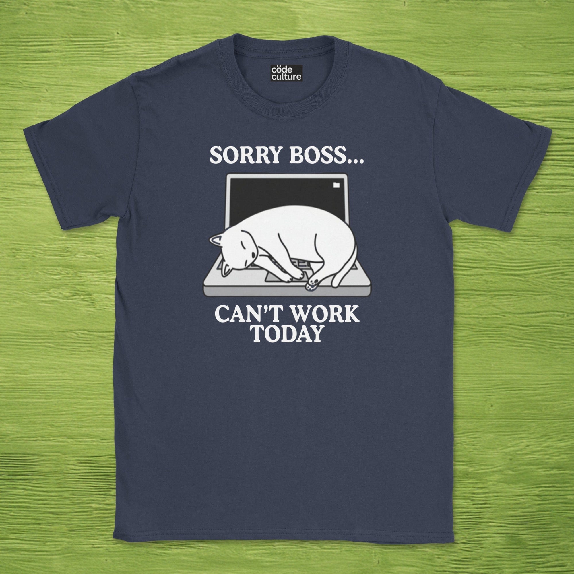 sorry boss cant work today cat shirt