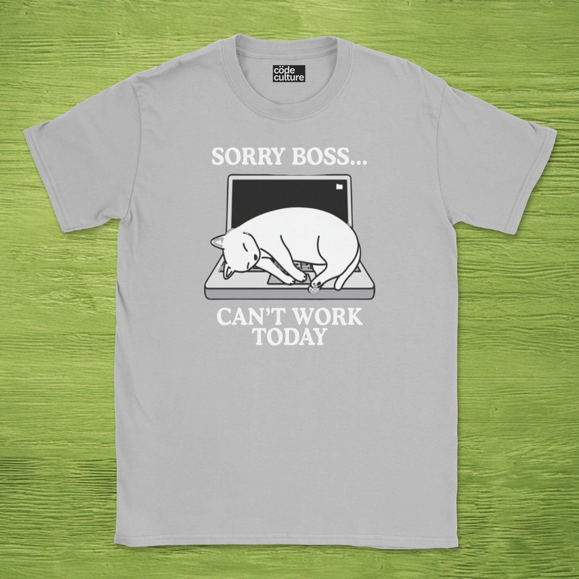 sorry boss cant work today cat shirt
