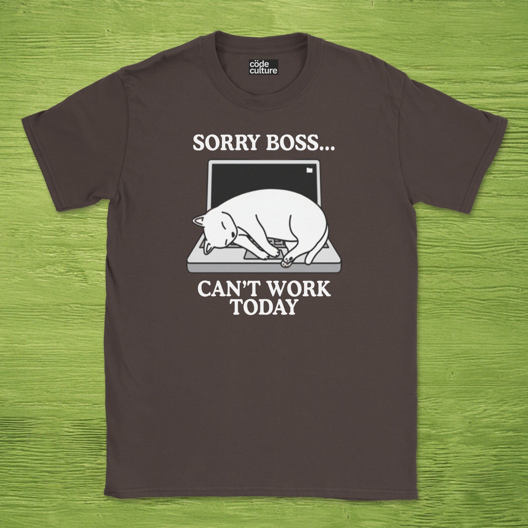 sorry boss cant work today cat shirt