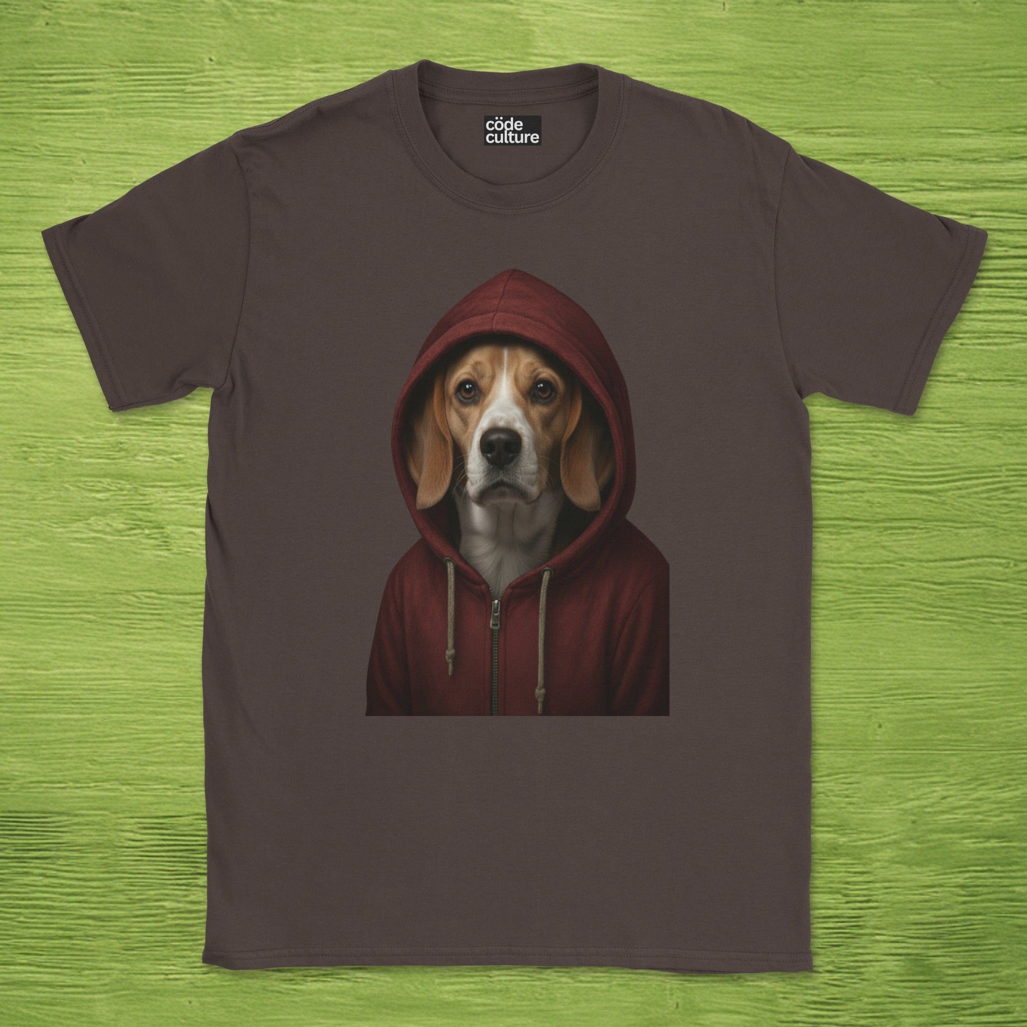 dog in hoodie shirt