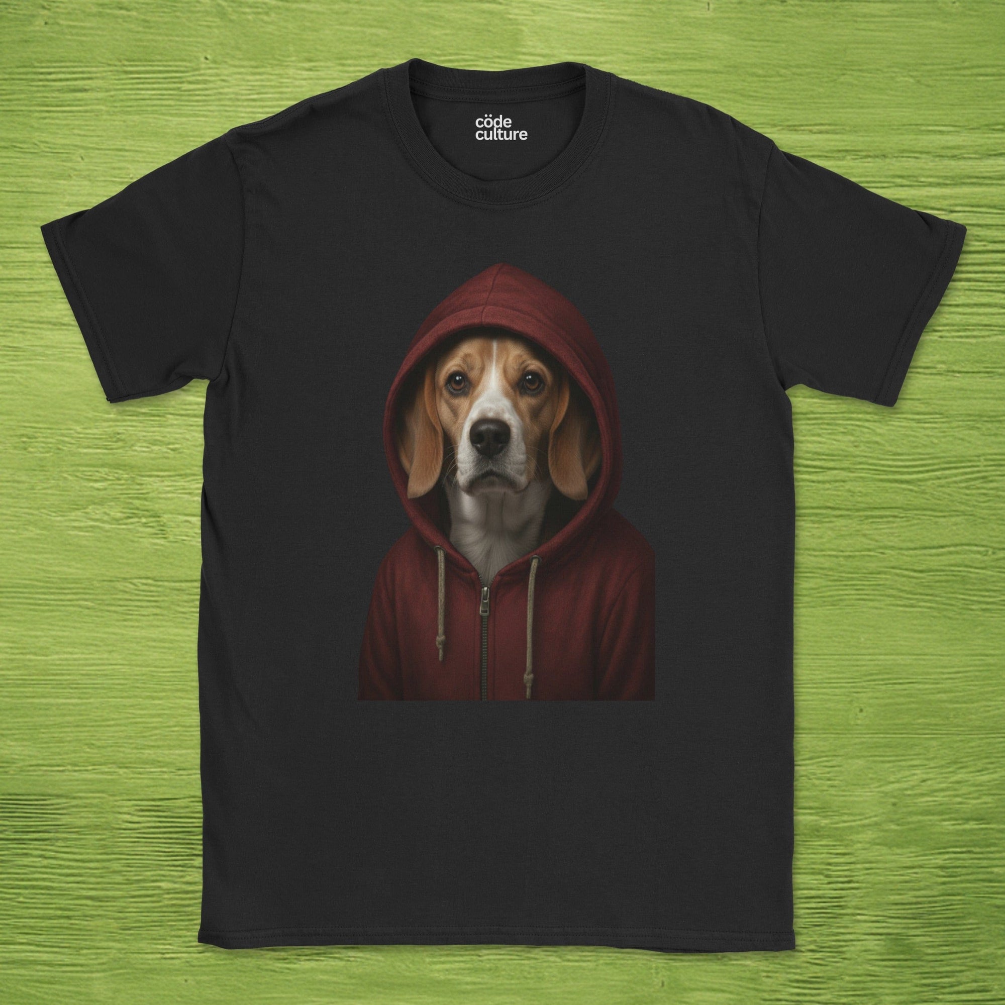 dog in hoodie shirt