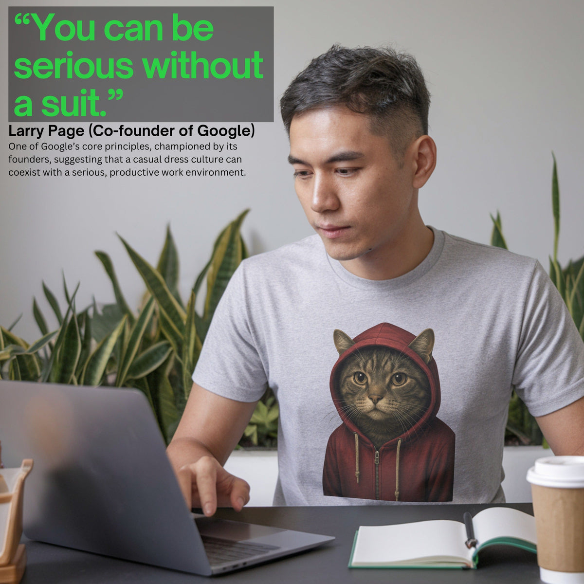 Code Culture cat in hoodie shirt funny programmer T-Shirt in Dark Chocolate — Code Culture developer clothing