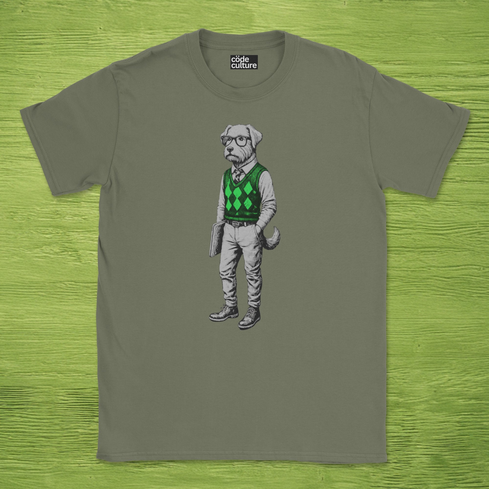 dog in sweater shirt