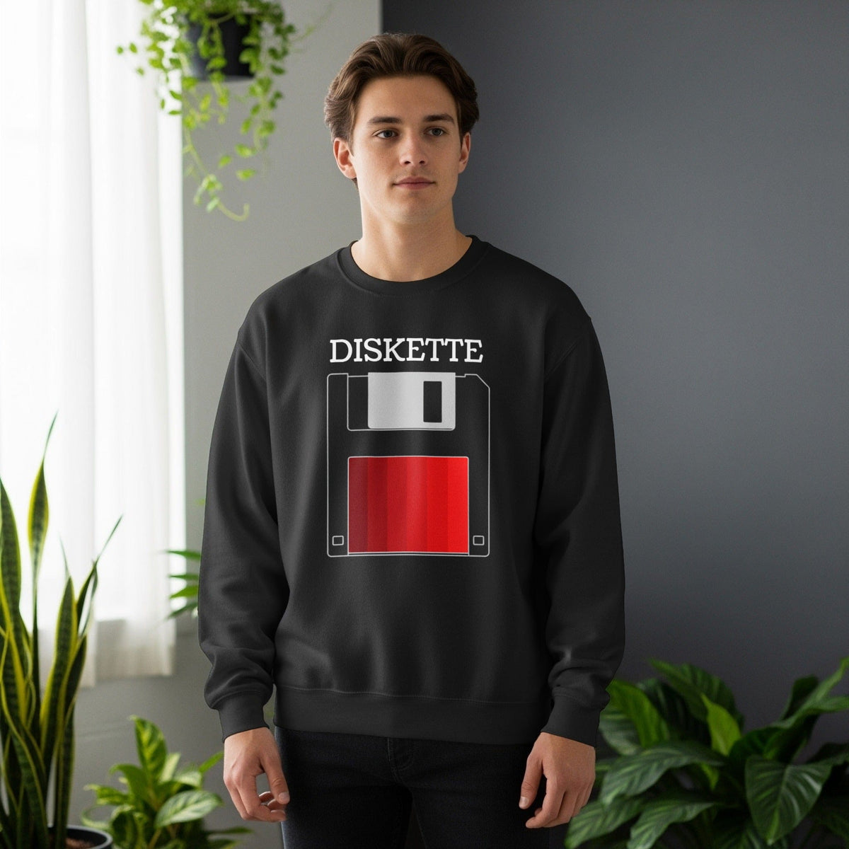 Code Culture diskette sweatshirt funny programmer Sweatshirt in S — Code Culture developer clothing