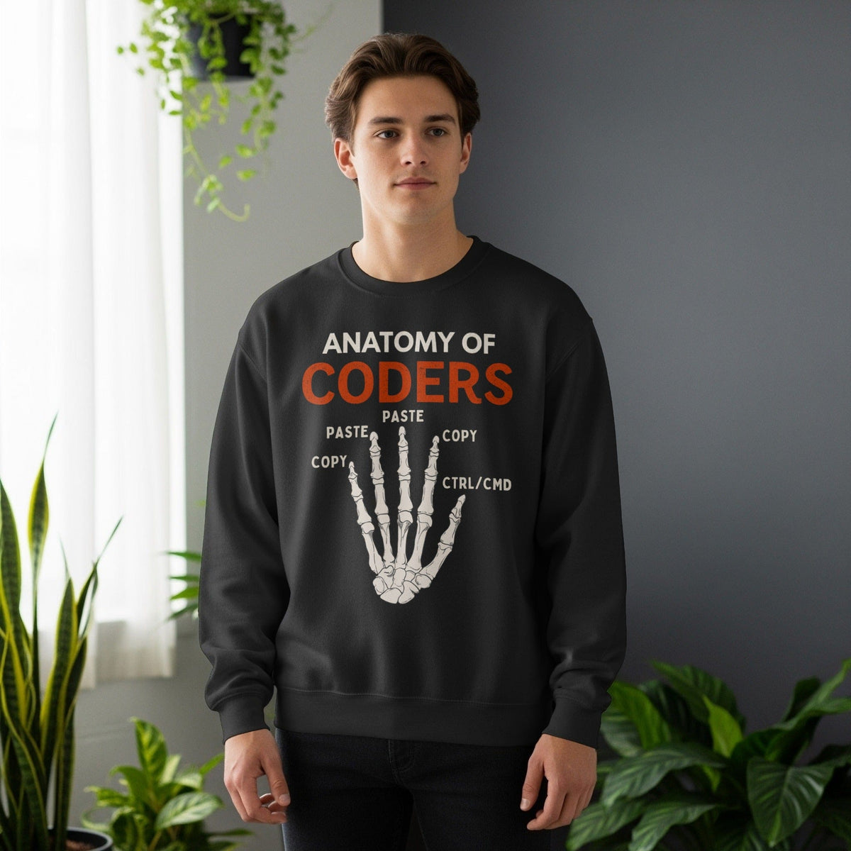 Code Culture anatomy of coders sweatshirt funny programmer Sweatshirt in S — Code Culture developer clothing