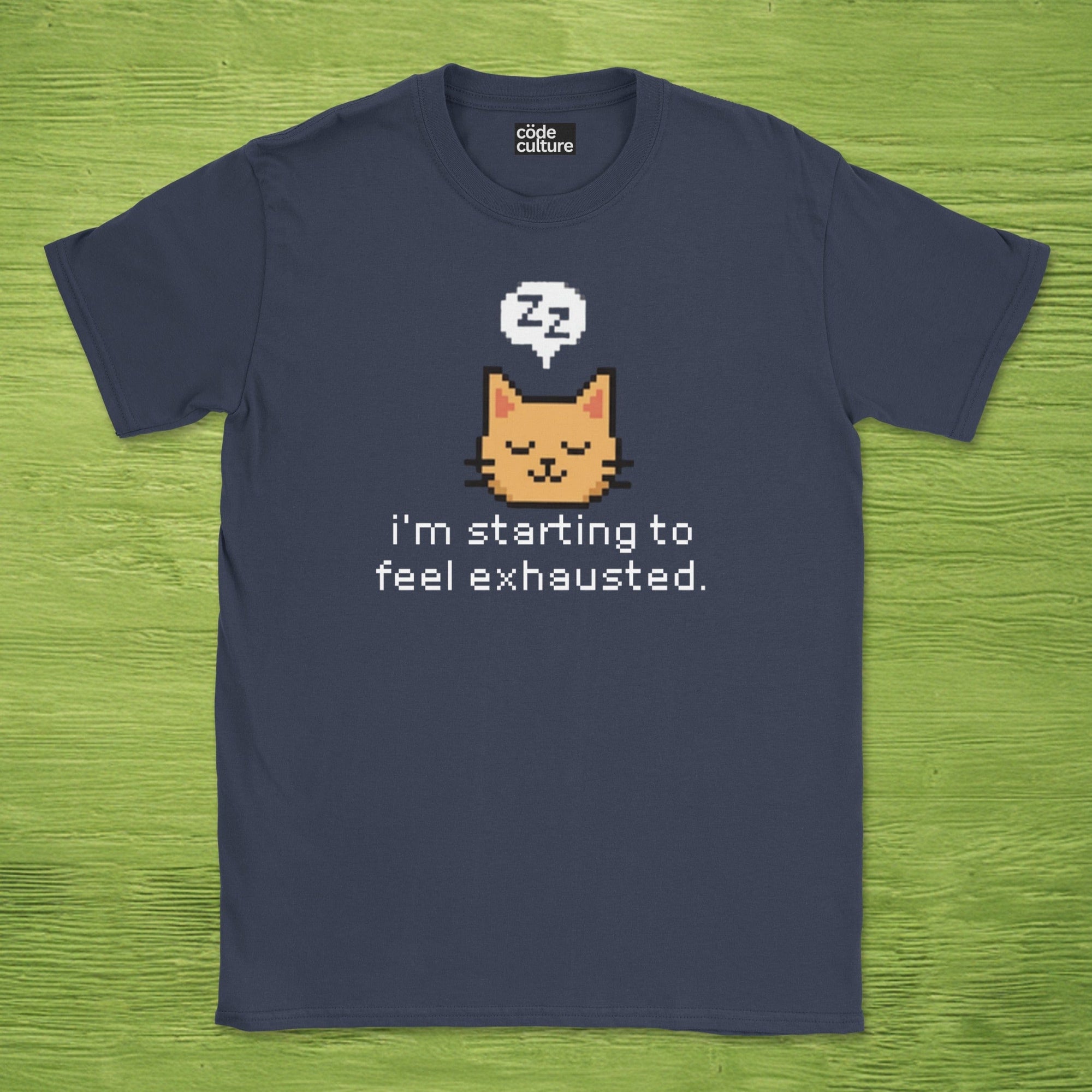 starting to feel exhausted cat shirt