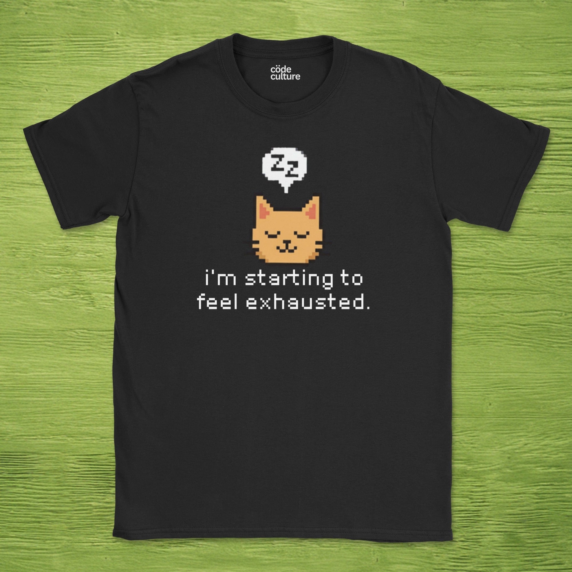 starting to feel exhausted cat shirt