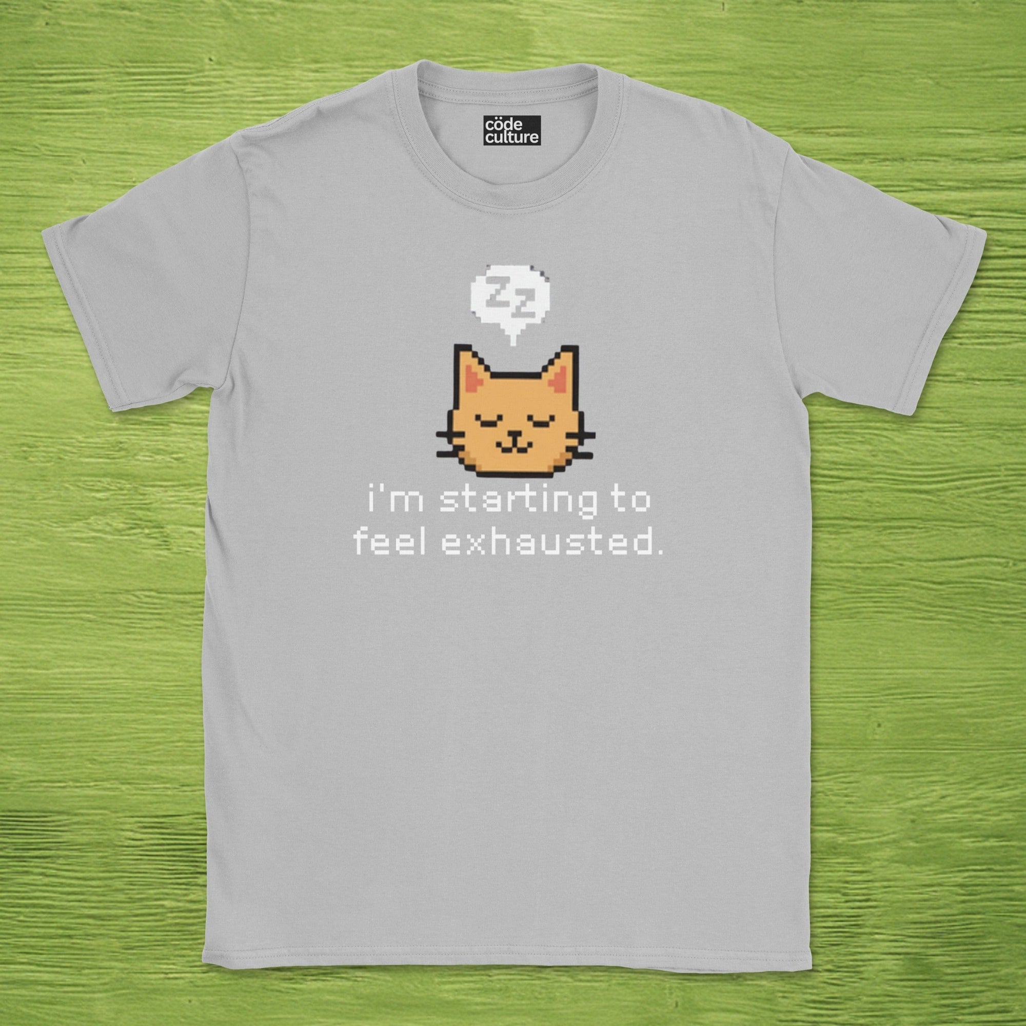starting to feel exhausted cat shirt
