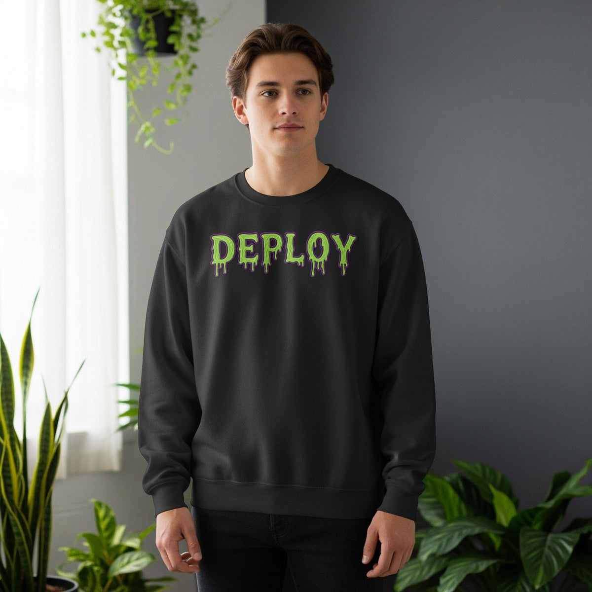 Code Culture deploy sweatshirt funny programmer Sweatshirt in S — Code Culture developer clothing