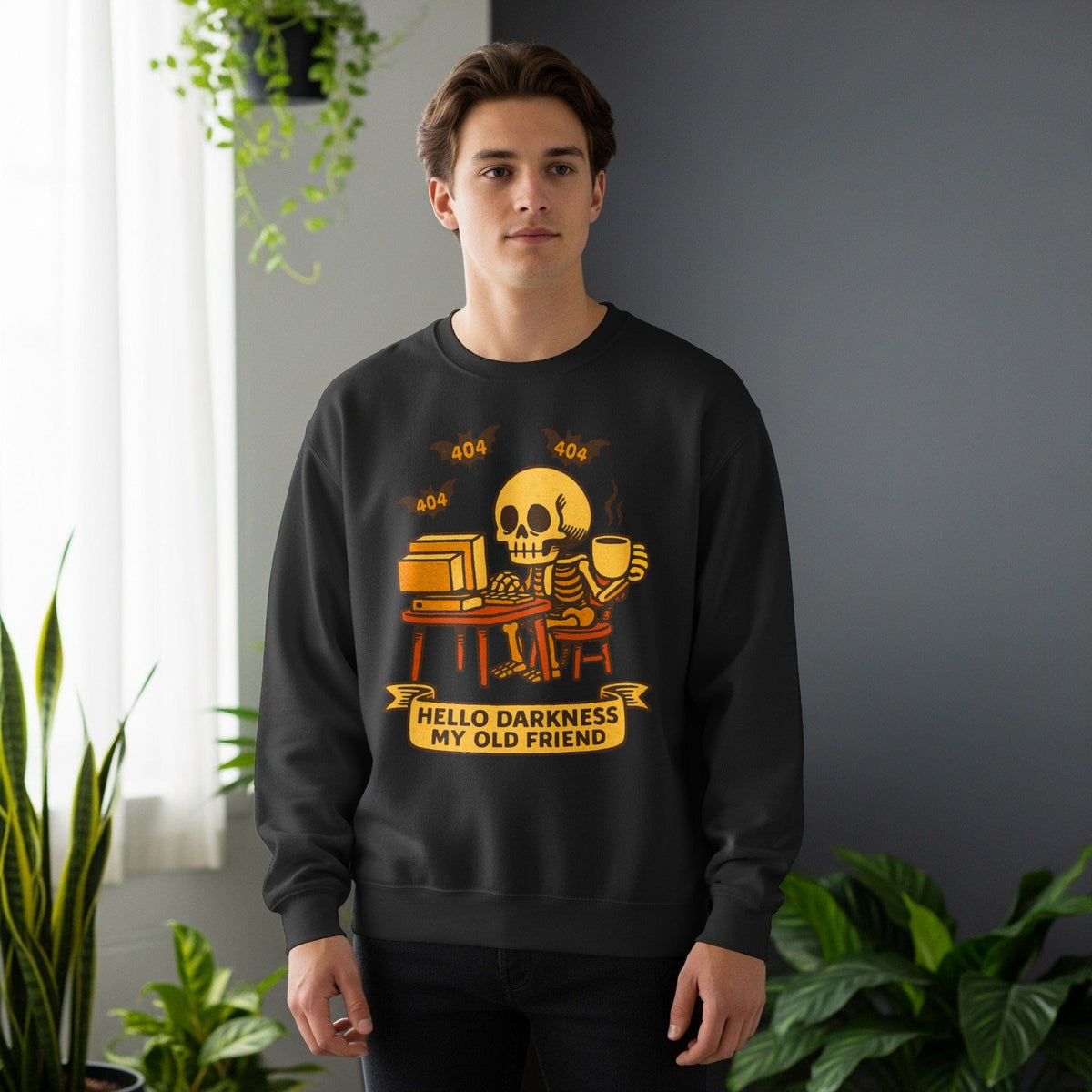 Code Culture hello darkness my old friend sweatshirt funny programmer Sweatshirt in S — Code Culture developer clothing