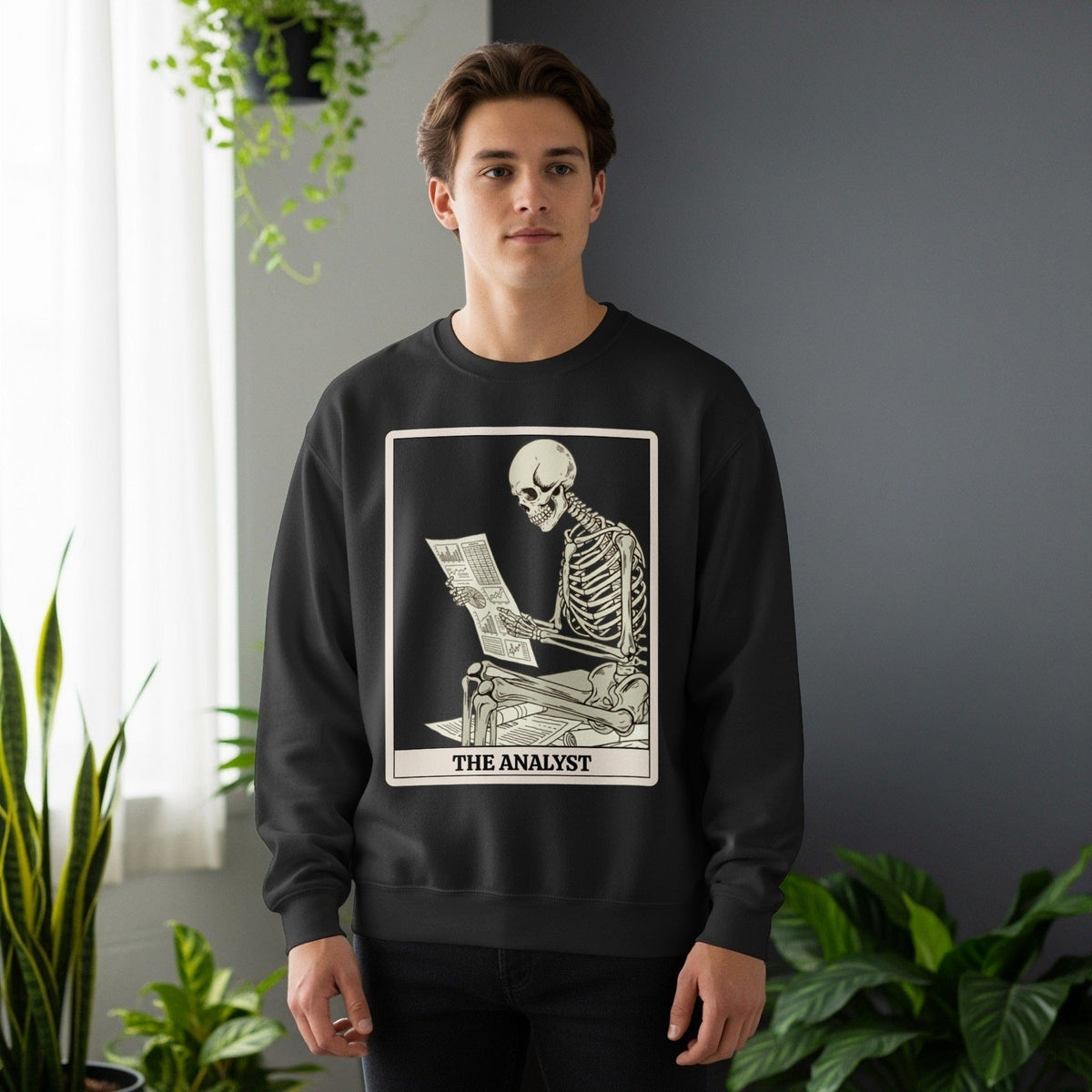 Code Culture working skeleton analyst sweatshirt funny programmer Sweatshirt in S — Code Culture developer clothing