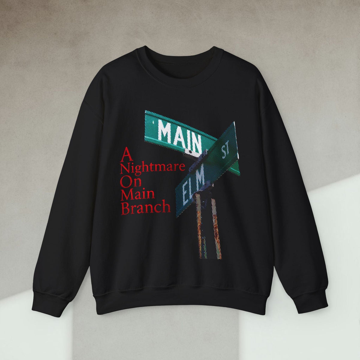 Code Culture a nightmare on main branch sweatshirt funny programmer Sweatshirt in S — Code Culture developer clothing