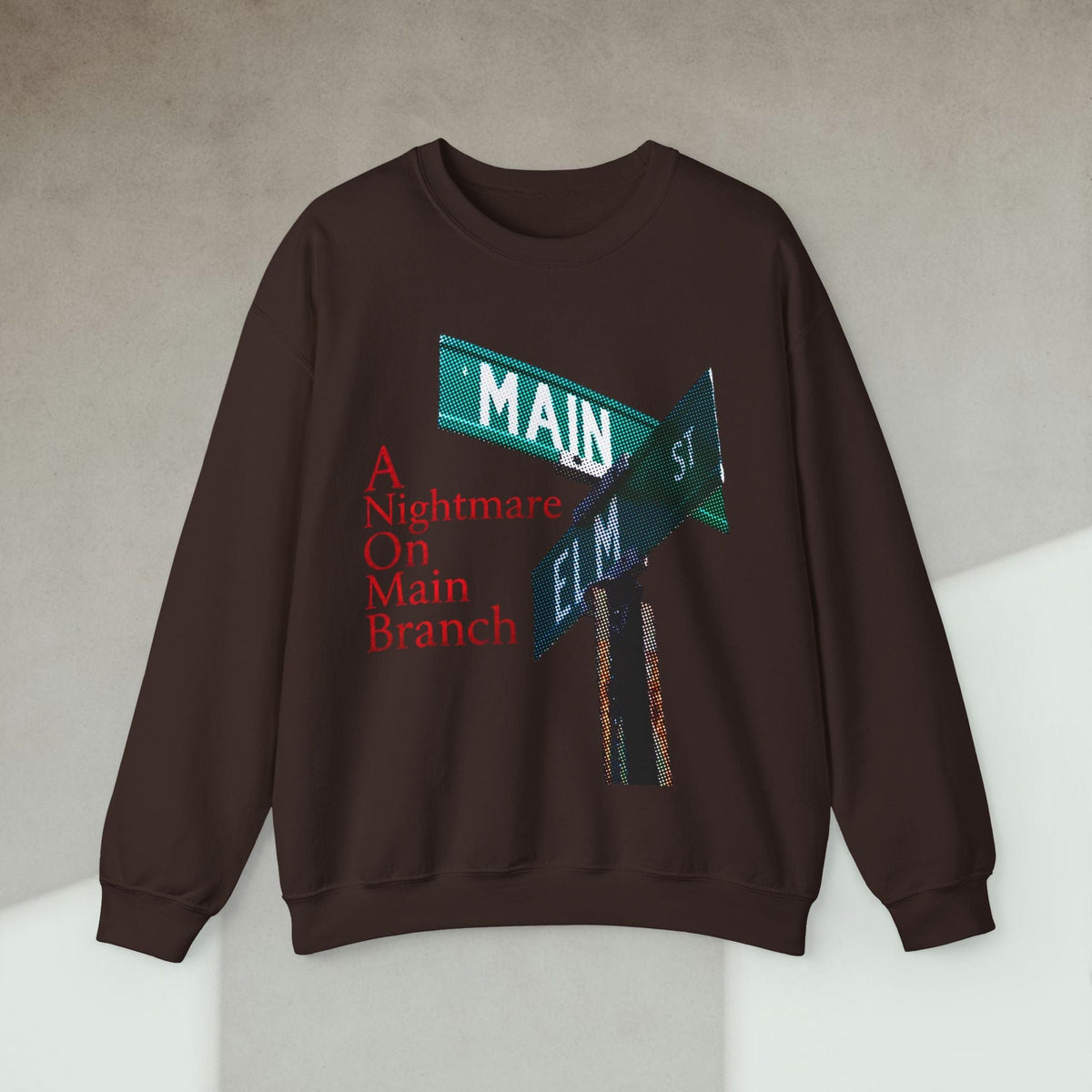 Code Culture a nightmare on main branch sweatshirt funny programmer Sweatshirt in S — Code Culture developer clothing