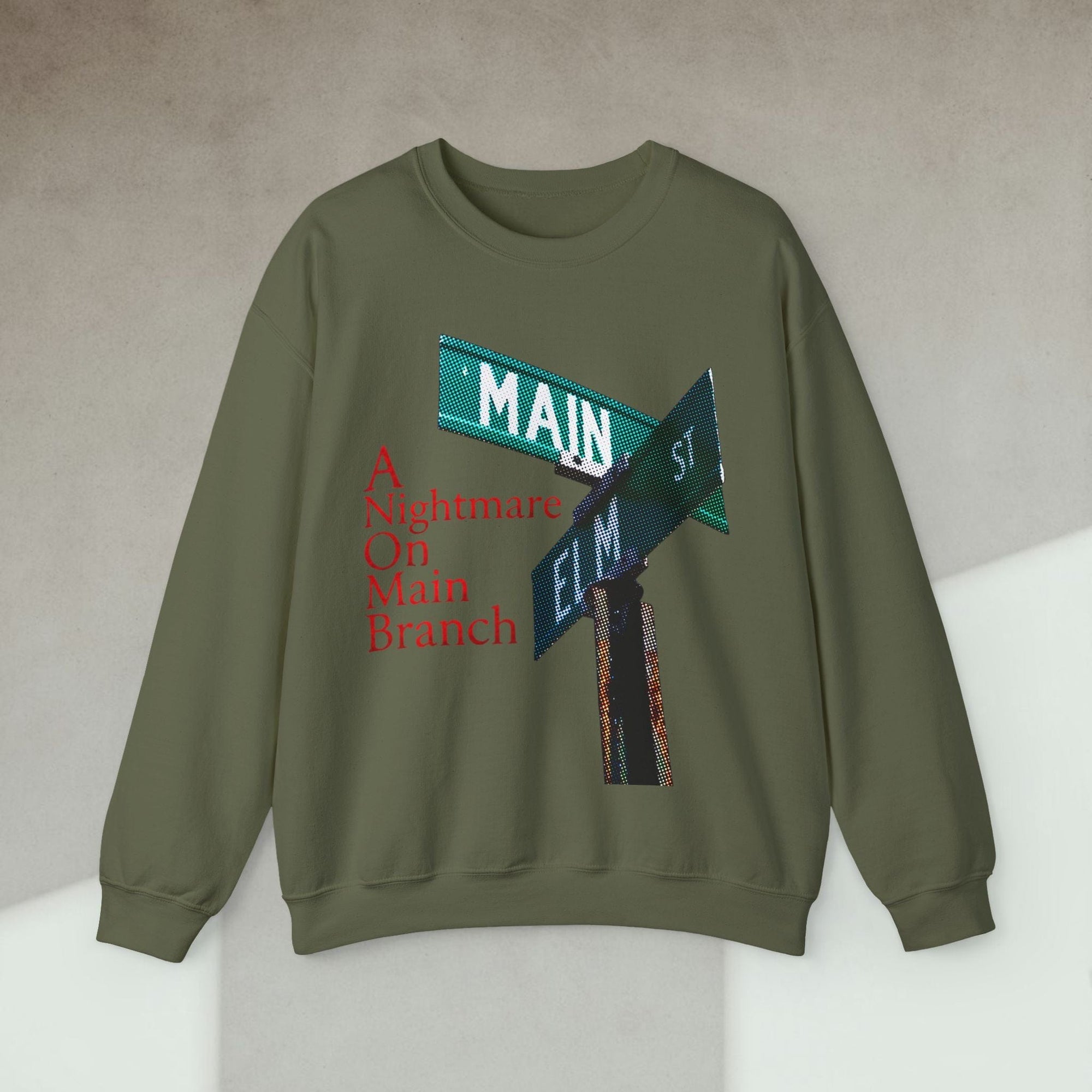 a nightmare on main branch sweatshirt