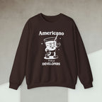 Code Culture americano fueling developers sweatshirt funny programmer Sweatshirt in S — Code Culture developer clothing