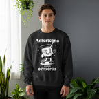 Code Culture americano fueling developers sweatshirt funny programmer Sweatshirt in S — Code Culture developer clothing