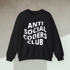 Code Culture anti social coders club sweatshirt funny programmer Sweatshirt in S — Code Culture developer clothing