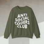 Code Culture anti social coders club sweatshirt funny programmer Sweatshirt in S — Code Culture developer clothing