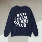 Code Culture anti social coders club sweatshirt funny programmer Sweatshirt in S — Code Culture developer clothing