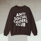 Code Culture anti social coders club sweatshirt funny programmer Sweatshirt in S — Code Culture developer clothing